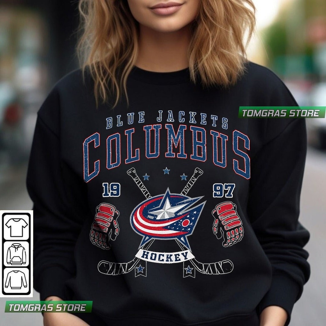 Columbus Blue Jackets Sweatshirt, Vintage Columbus Blue Jackets Shirt