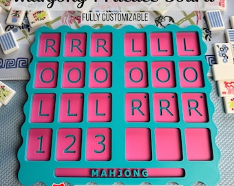 Scalloped Mahjong Practice Board – Single Player Training, Custom Colors