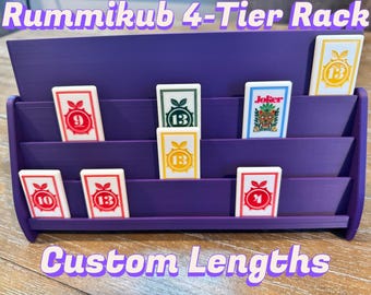 4 Tier Rummikub Rack | Personalized Tile Holder | 3D Printed Game Organizer | Custom Rummikub Gift