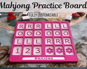 Single Player Mahjong Practice Board – 3D Printed, Customizable Colors