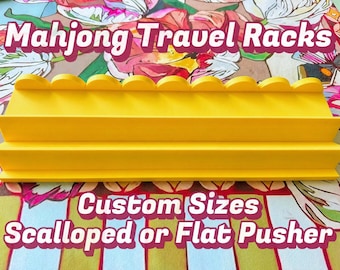2-Tier Mahjong Travel Racks Set with Magnetic Pushers | Portable Game Accessories (Set of 4)