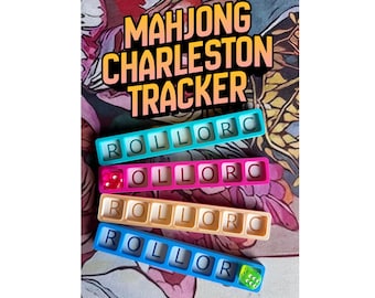 Mahjong Charleston Tracker – Charleston Passing Guide Tool – American Mahjong Accessory – With Dice