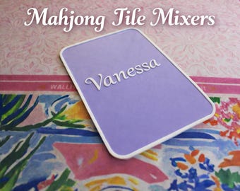 Mahjong Tile Shuffler Cards | Custom Color Patterns | Personalized Mahjongg Tile Mixers