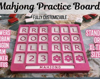 Single Player Mahjong Practice Board – 3D Printed, Customizable Colors