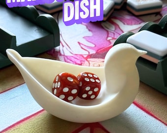 3D Printed Mahjong Trinket Dish | Game Night Dice Tray Accessory