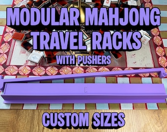 Modular Mahjong Racks | Lightweight Dovetail Design - For Standard Tiles | 16-20" When Assembled