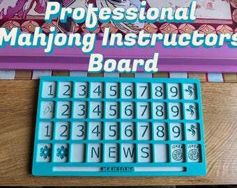 Tableau professionnel d'instructeurs de mahjong - Imprimé en 3D, couleurs personnalisables - Convient aux dalles OMM et plus