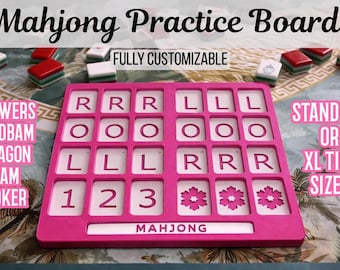 Single Player Mahjong Practice Board – 3D Printed, Customizable Colors