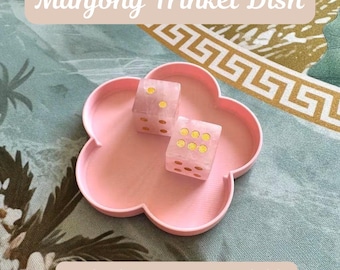 3D Printed Mahjong Trinket Dish | Game Night Dice Tray Accessory