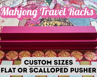2-Tier Mahjong Travel Racks Set with Magnetic Pushers | Portable Game Accessories (Set of 4)