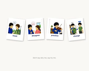 Verb Flashcards for Kids ESL Speaking Practice | Illustrated Card Game (PDF)