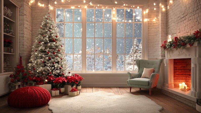 Cozy Christmas Backgrounds - for Zoom, Teams and Google Meet - Etsy
