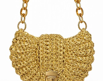 Bolso de ganchillo con forma de concha | bolso de ganchillo | bolso de ganchillo | bolso hecho a mano | bolso hecho a mano