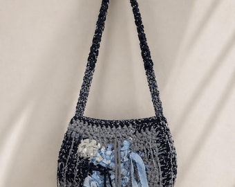 Denim Nebula Bag crochet | crochet bag | handmade bag | crochet bag