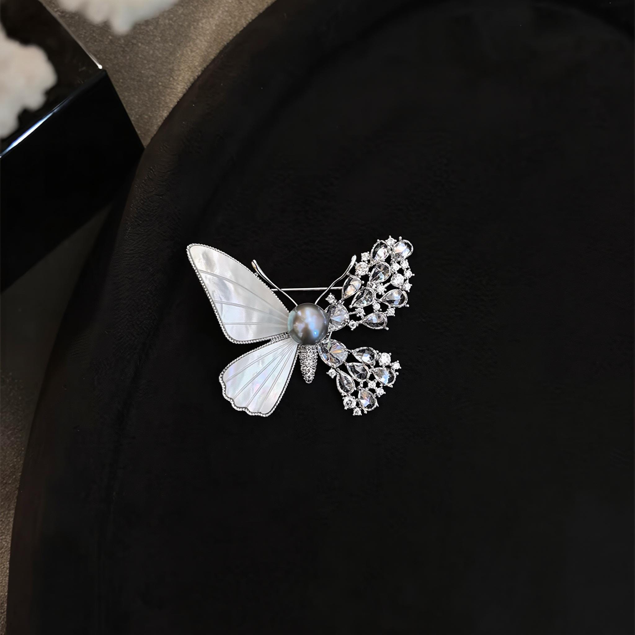 Elegant Handmade Butterfly Brooch, 14K Gold Plated, Gift for Women, Bridal Jewelry, Wedding Brooch