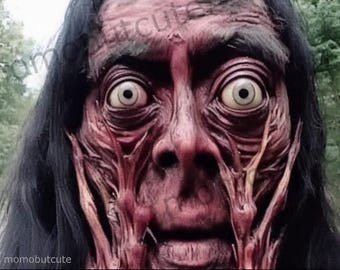 Creepy Horror Wall Art Uncanny Decayed Face Haunting Surreal Dark Portrait Dark Psychological Horror Decor Printable Digital Download