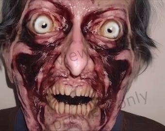 Disturbing Horror Bloody Face Creepy Horror Wall Art Uncanny Nightmare Portrait Dark Surreal Gothic Home Decor Printable Digital Download