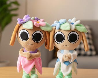 Peluche Bassie hecho a mano: acogedor juguete de peluche en tonos pastel para decorar tu habitación.