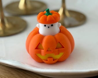 Juguete antiestrés con forma de calabaza de Halloween, juguete de escritorio con forma de fantasma, regalo de Halloween hecho a mano, juguete antiestrés con clic satisfactorio