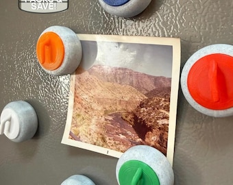 Curling Stone Fridge Magnets Set of 6, Curling Gift for Teams and Fans, Handmade in USA, Mix and Match Colors
