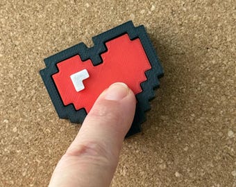 Juguete antiestrés con forma de corazón, clicker retro con interruptor de teclado, regalo de San Valentín, juguete antiestrés hecho a mano en EE. UU., juguete de escritorio para aliviar el estrés