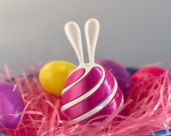 Osterhase Ei Fidget Spielzeug, Spiral Twist Schreibtischspielzeug, 3D gedrucktes sensorisches Spielzeug, Ostern KorbStuffer, Schiffe vor Ostern