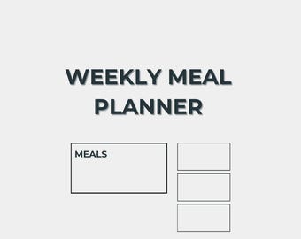Weekly Meal Planner | Printable Minimalist Design (PDF)