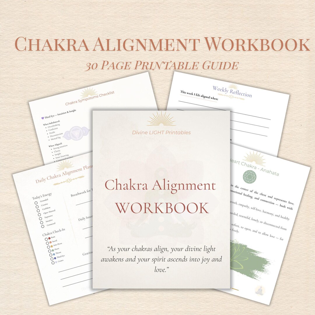 Chakra Healing Workbook | Energy Alignment Journal | Printable ...