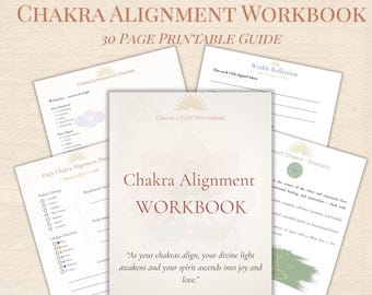 Chakra Healing Workbook | Energy Alignment Journal | Printable Spiritual Workbook for Balance & Clarity