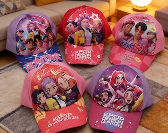 Gorra de béisbol K-Pop Demon Hunters / Gorra juvenil con estampado de personajes de anime (ajustable)