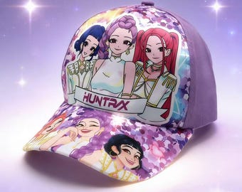 K-Pop Dämonenjäger Baseballkappe | Anime Character Print Jugend Hat (verstellbar)