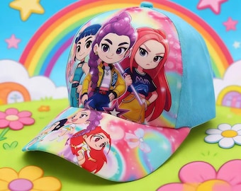 K-Pop Demon Hunters Kinder Baseballkappe, niedliche Jäger Cartoon Print Baseballmütze, Anime Themed verstellbarer Snapback für Jungen Mädchen