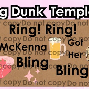 Custom Ring Dunk Banner Template | College Party Decor (Digital Download)