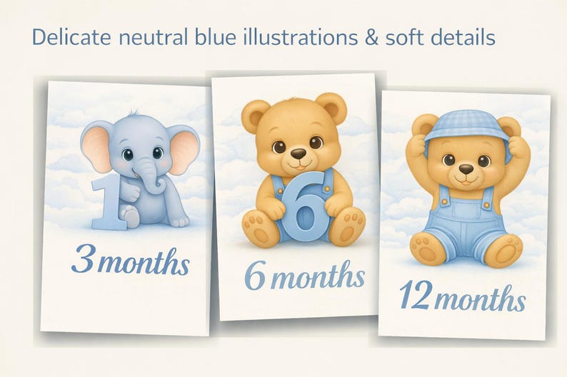 Baby Monthly Milestone Cards | Printable Milestone Cards | First Year ...