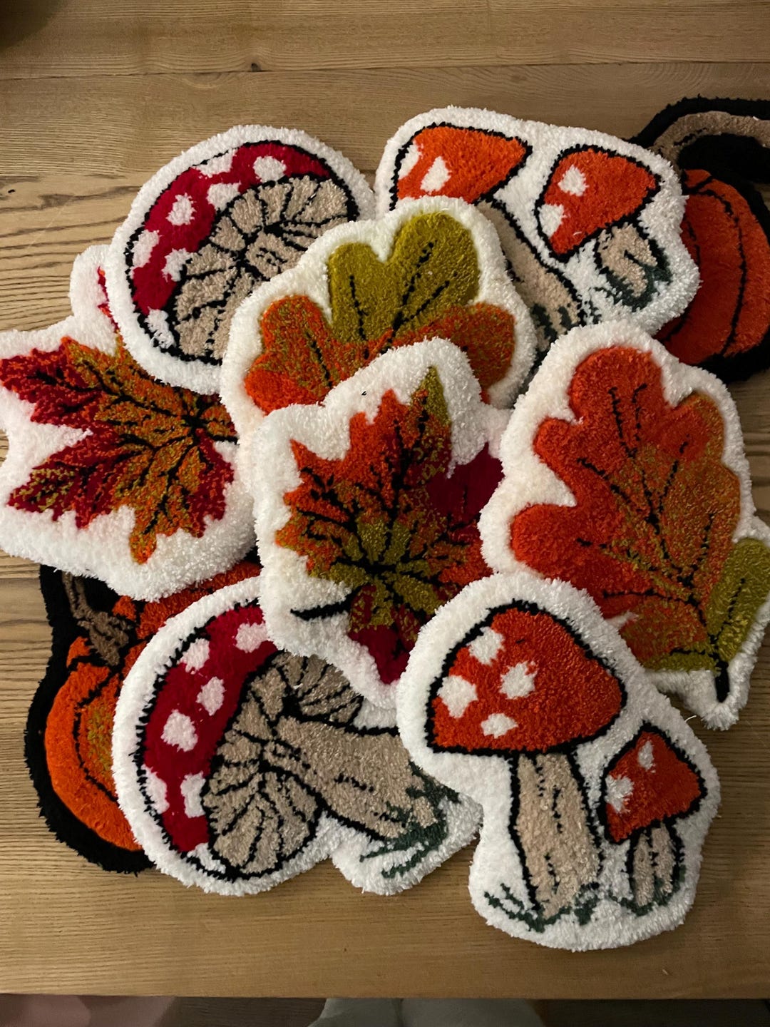 Small Tufted Rug – Autumn Theme | Warm and Handcrafted Quilted ...