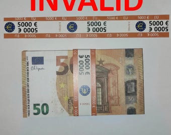 Euro Play Bills Bundle: Billetes Falsos Noveltad 100 Piezas para Educación, Fotografía y Props de Video