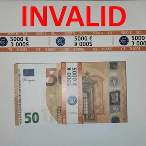 Euro Play Bills Bundle: Banconote Fittizie Novità 100 Pezzi per Educazione, Fotografia e Props Video