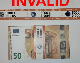 Euro Play Bills Bundle : Billets Factices Novelty Invalides 100 Pièces pour l’Éducation, la Photographie et les Accessoires Vidéo