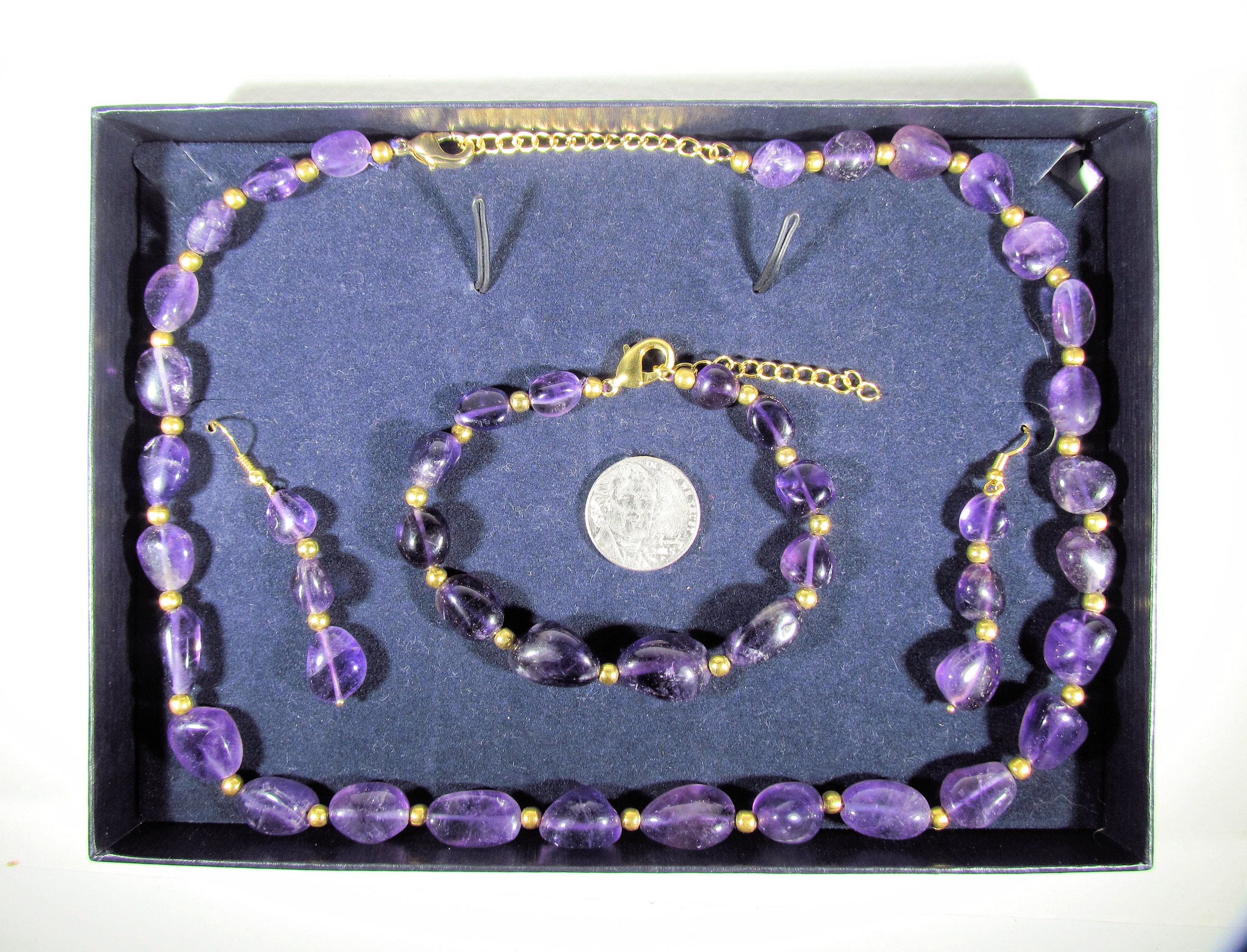 lusso amethyst necklace stauer