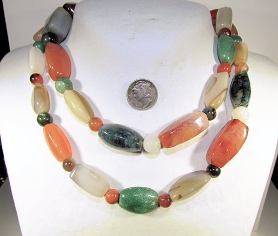 Vintage, Opera Length Semiprecious Gemstone Bead … - image 2