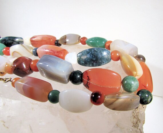 Vintage, Opera Length Semiprecious Gemstone Bead … - image 8