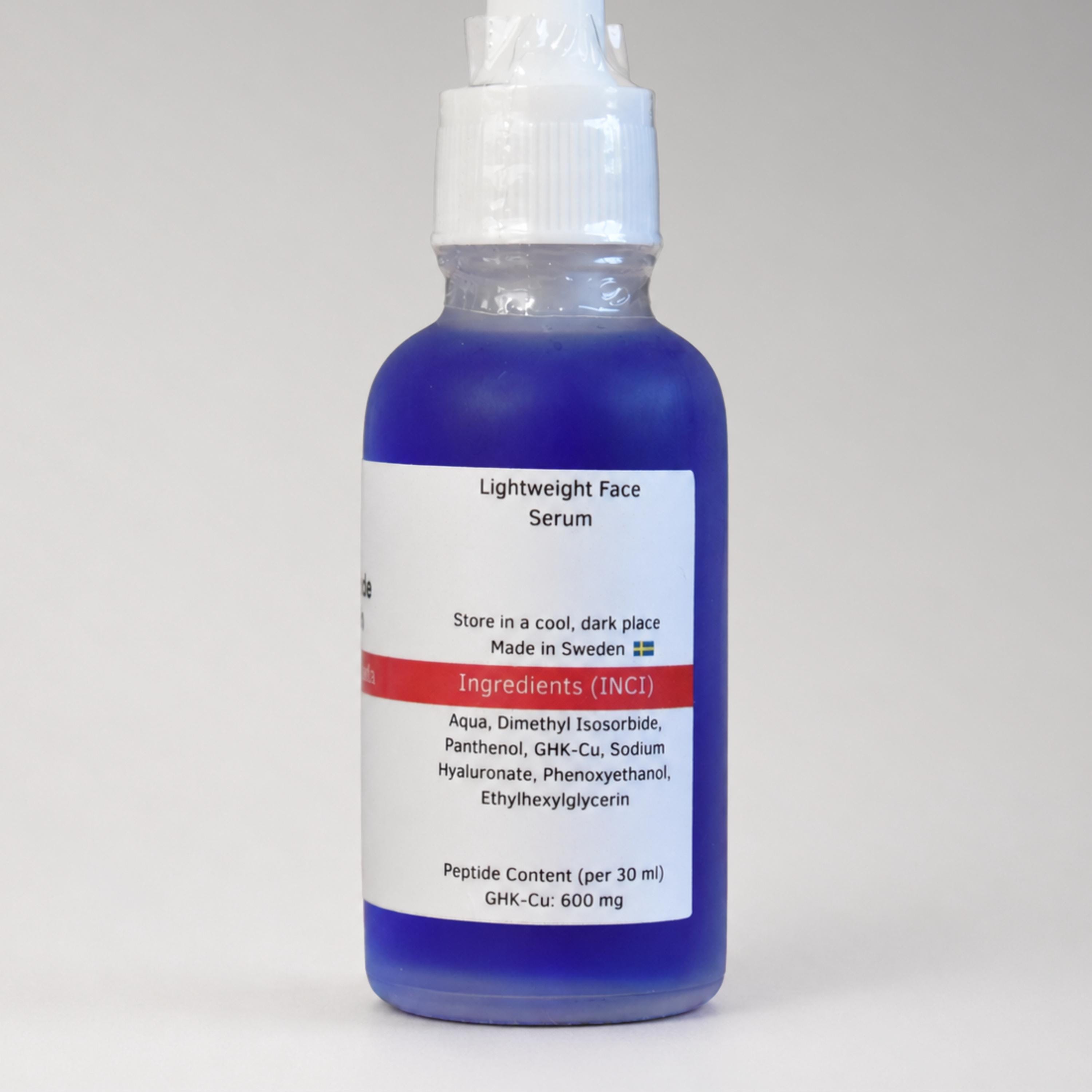 ghk-cu copper content per mg Peptide Face Serum 2%, (600 Mg) FOX04-DRI – LYV Wellness