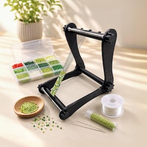 Adjustable Bead Loom STL File | 3D Printable Miyuki Seed Bead Weaving Tool