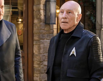 Star Captain Picard S3 Jean-Luc zwarte wollen jas