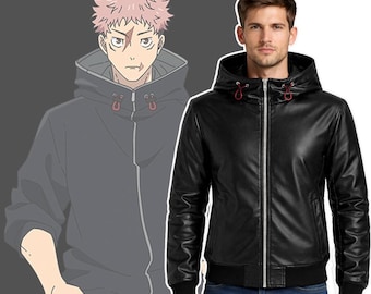 Jujutsu Kaisen Anime Manga Leren Jassen Comic Con Yuji Itadori Cosplaykostuum