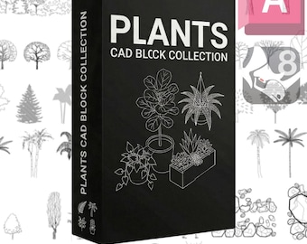 250+ Plants Architecture CAD Blocks | Mega Bundle | Furniture, People, Doors, Windows & Kitchen | Dwg/Dxf/Pdf