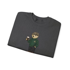 Leprechaun Bear Guinness Pub Crawl Sweatshirt, St Patricks Day Y2K Irish Pint Top image 11