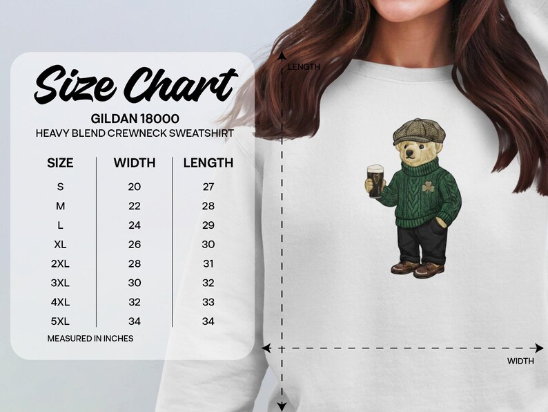 Leprechaun Bear Guinness Pub Crawl Sweatshirt, St Patricks Day Y2K Irish Pint Top image 4
