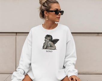 Retro Cupid-tröja, Alla hjärtans dag XOXO-tröja