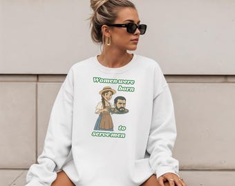 Feministisk parodi, tröja, fräck humor, ilska, gåva